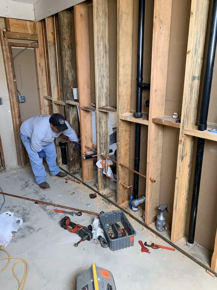 Commercial rough-in plumbing for Water Heater Replacement in Monterey